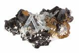 Aquamarine Crystals with Black Tourmaline & Feldspar - Namibia #93695-1